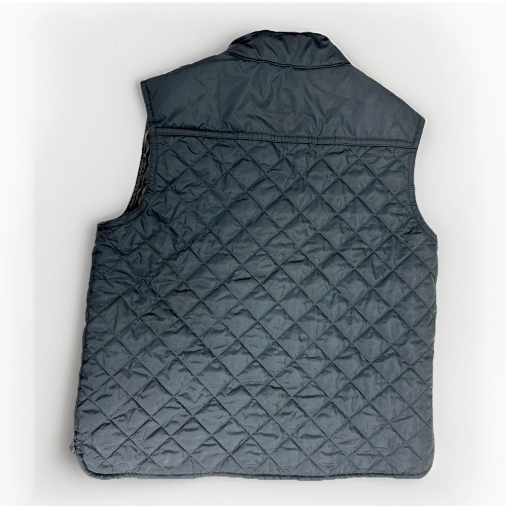 J Crew Crewcuts Sz L Kids Navy Blue Quilted Puffer Vest Zip Up - Picture 3 of 6